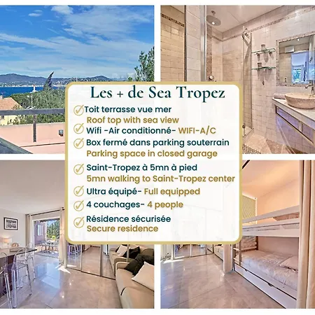 Sea Tropez-grand Studio, Terrasse Vue Mer, Garage *
